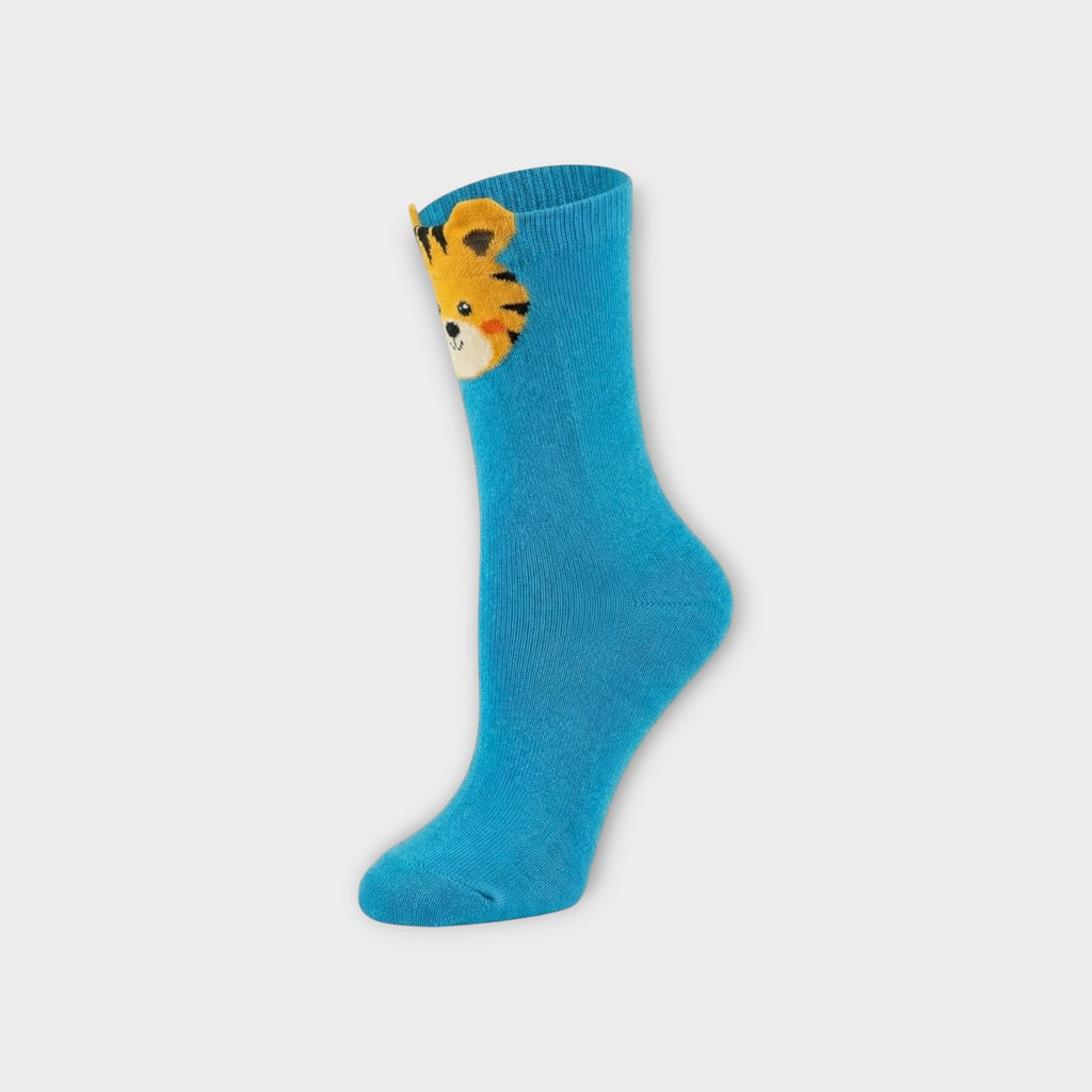 4 Paar Kinder Socken mit Tierohren – Bunte Geschenkbox – Oeko-Tex Zertifiziert