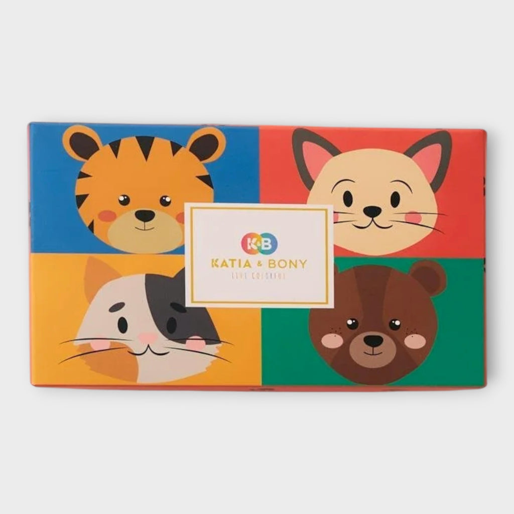 4 Paar Kinder Socken mit Tierohren – Bunte Geschenkbox – Oeko-Tex Zertifiziert