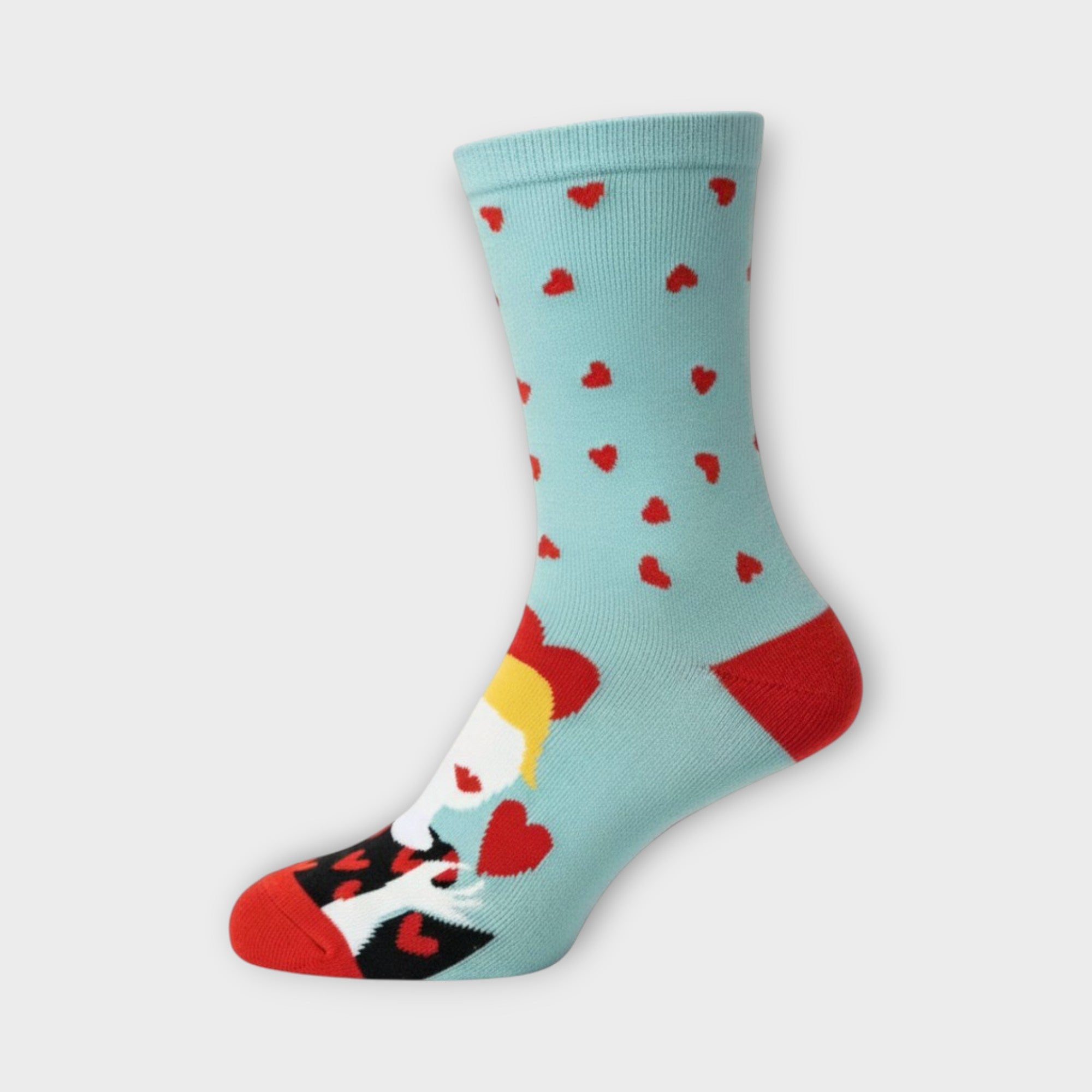 Damen Socken Geschenkbox "Art Collection" | 3er-Set mit Herz- & Glücksmotiven | Bio-Baumwolle