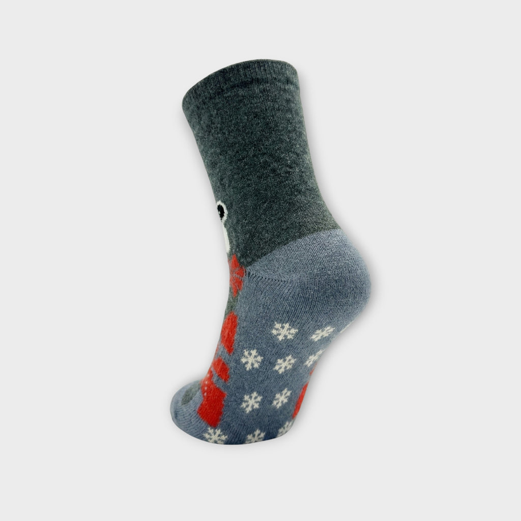 Kuschelige Kinder Antirutsch-Socken "Eisbär" – ABS-Sohle & Pompom – Oeko-Tex Zertifiziert