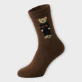 Nachhaltige Wollsocken "Teddy" – 62% Recycelte Wolle (Creme, Braun, Rot)
