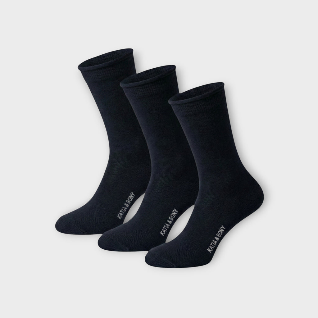 Premium Bambus Socken 3er Set - Katia & Bony - Atmungsaktiv & Oeko-Tex